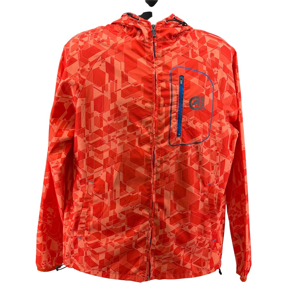 Ecko Function Jacket Mens Medium Orange Geometric… - image 1